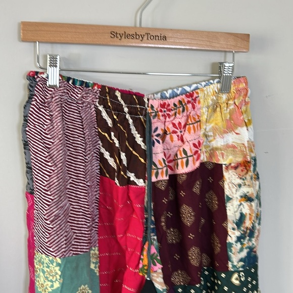 Kantha handmade boho hippie aladdin alibaba harem yoga pants one size NEW - Picture 2 of 14